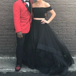 2 piece prom dress